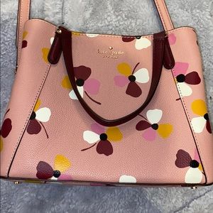 Kate spade floral satchel purse NWT